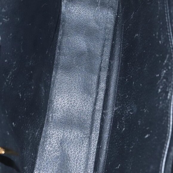 CELINE Macadam Canvas Shoulder Bag PVC Leather Black Gold - Picture 9 of 16